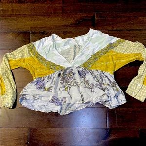 Free People patterned blouse size M